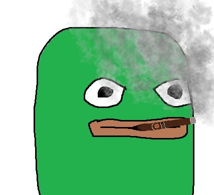Smoking a cigar